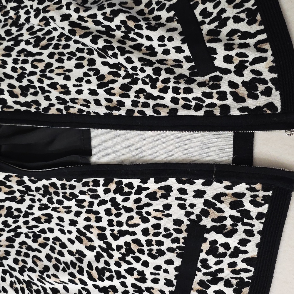WHBM Leopard Print Zip Up Jacket Lightweight Blazer Style M - Picture 5 of 6